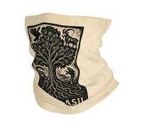 Norse Vintage Yggdrasil Druck Halsgamasche - Männer Frauen Wikinger Baum Des Lebens Nahtloses Bandana - Sommer Atmungsaktive Balaklava Multifunktionale Kopfbedeckung Halsrohr