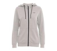Sweatjacke NORTH BEND "Sweatjacke NBBrenta" Gr. 42, grau (drizzle), Damen, Sweatware, Obermaterial: 66% Viskose LENZING ECOVERO CV LenzEcov. 30% Polyester PES. 4% Elasthan EL., Sweatjacken (47511815-4