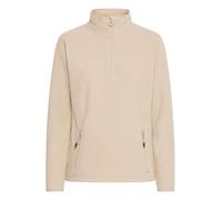 NORTH BEND NBConni Fleecepullover atmungsaktiv modischer Troyer-Pullover mit Stehkragen, Größe:42, Farbe:Simply Taupe (1136)