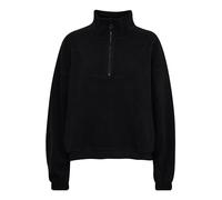 NORTH BEND NBConza Fleecepullover atmungsaktiv modischer Troyer-Pullover mit Stehkragen, Größe:40, Farbe:Black (1001)