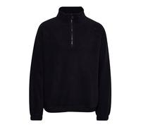 NORTH BEND NBCotus Herren Fleecepullover atmungsaktiv modischer Troyer-Pullover mit Stehkragen, Größe:M, Farbe:Black (1001)