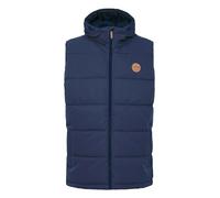 NORTH BEND NBElias Herren Weste Steppweste Outdoor-Weste wärmend atmungsaktiv winddicht wasserabweisend Kapuze Kinnschutz Tunnelzug Reißverschlusstaschen, Größe:XXL, Farbe:Navy Blazer (2048)