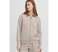 NORTH BEND NBTara Damen sportliche Sweatjacke Kapuzenjacke Hoodie atmungsaktiv und komfortabel mit Kapuze, Größe:40, Farbe:Dove (1153)