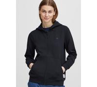 Sweatjacke NORTH BEND "Sweatjacke NBTara W", Damen, Gr. 42, schwarz, Obermaterial: 78% Polyester PES. 17% Viskose CV. 5% Elasthan EL., Sweatjacken Sweatjacke (38146728-42) schwarz