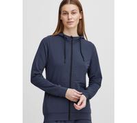 Sweatjacke NORTH BEND "Sweatjacke NBBrenta", Damen, Gr. 36, blau (blau nights), Obermaterial: 66% Viskose CV. 30% Polyester PES. 4% Elasthan EL., Sweatjacken Sweatjacke (34832808-36) blau nights