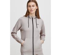 Sweatjacke NORTH BEND "Sweatjacke NBBrenta" Gr. 36, grau (drizzle), Damen, Sweatware, Obermaterial: 66% Viskose LENZING ECOVERO CV LenzEcov. 30% Polyester PES. 4% Elasthan EL., Sweatjacken (47511815-3