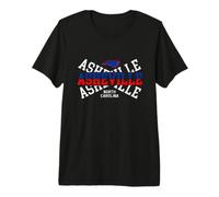 North Carolina Map Asheville Novelty College Typografie Premium T-Shirt