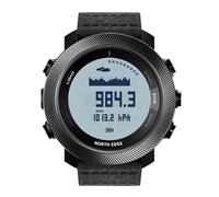 NORTH EDGE Apache-D Herren Outdoor Uhr Digital, 10ATM Wasserdicht Freitauchcomputer mit Kompass, Höhenmesser, Barometer, Schrittzähler, Tauchprotokoll, wiederaufladbar, Nylonarmband