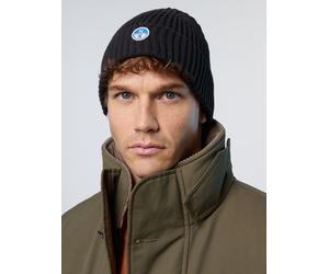 North Sails Beanie Breiter Rippstrick mit Logo-Patch Einheitsgröße