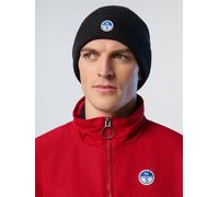 North Sails Beanie Micro-Rib-Strick mit Logo-Patch Einheitsgröße