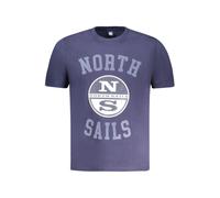 North Sails Blaues Baumwoll-Herren-T-Shirt S