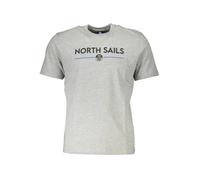 North Sails Herren T-Shirt Grau mit Logo Elegante Optik - Größe: S