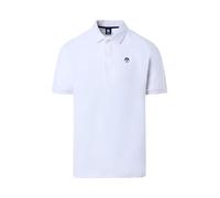 NORTH SAILS Herren-Poloshirt aus Bio-Baumwoll-Piqué mit Logo-Patch, Weiß, XL