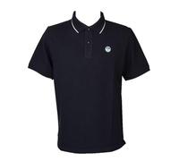 NORTH SAILS Herren-Poloshirt, Kurzarmshirt mit Kragen und Knöpfen mit gesticktem und aufgedrucktem Logo hinter dem Kragen, Artikel 692452, 0802 Navy Blue, XXL