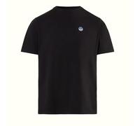 North Sails Herren T-Shirt aus Baumwolljersey mit kurzen Ärmeln - reguläre Passform, Schwarz , 56