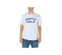 North Sails Herren T-Shirt Frühling/Sommer Baumwolle Weiß - Größe: M