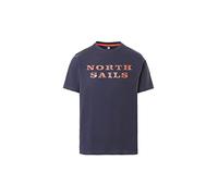 NORTH SAILS Herren-T-Shirt, Rundhalsausschnitt, Kurze Ärmel, Baumwolle, Artikel 692838, SS-T-Shirt mit Grafik, 0802 Navy Blue, L