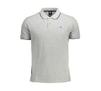 North Sails Kontrast Polo Shirt aus Naturfaser mit Applikati - Größe: XL