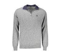 North Sails Kontrast-Pullover mit Reißverschluss und Logo St - Größe: M