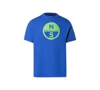 NORTH SAILS Kurzarm-T-Shirt für Herren mit Maxi-Logo aus Bio-Baumwolle, Beacoup Blue, 56