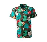 NORTH SAILS Kurzarmhemd Herren Regular Fit Kurzarm Baumwolle grün, M