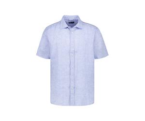 NORTH SAILS Kurzarmhemd Herren Regular Fit Kurzarm Kent-Kragen Leinen blau, M