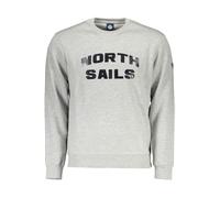 North Sails Langarm Sweatshirt Grau Rundhals Logo - Größe: M