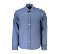 North Sails Ocean Blue Herrenhemd mit Italienkragen und Logo - Größe: M