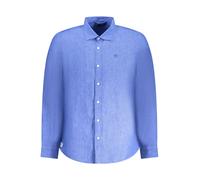 North Sails Ozeanblaues Hemd mit Italienkragen und Logostick - Größe: L