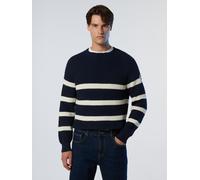 NORTH SAILS Pullover Herren Regular Fit Rundhals Baumwolle blau gestreift, L