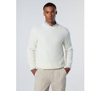 NORTH SAILS Pullover Herren Slim Fit Rundhals Wolle weiß, L