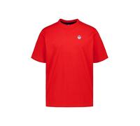 NORTH SAILS T-Shirt Herren Regular Fit Kurzarm Rundhals Baumwolle rot, S
