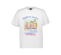 NORTH SAILS T-Shirt Herren Regular Fit Kurzarm Rundhals Baumwolle weiß, M
