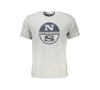 North Sails T-Shirt Herren Grafik Kurzarm Rundhalsausschnitt Grau XL
