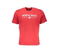 North Sails Rotes T-Shirt mit Logoaufdruck" - Größe: XL