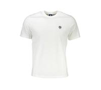 North Sails Herren T-Shirt Weiß mit Logo Classic Style - Größe: 2XL