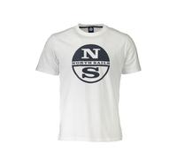 North Sails Weißes Baumwoll-T-Shirt für Herren XL