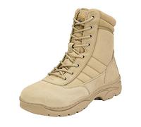 NORTIV 8 Herren Militärische Taktische Arbeitsstiefel Security Einsatzstiefel Boot Zipper Militär Kampfstiefel Springerstiefel,Size 41.5,Sand,TROOPER