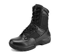 NORTIV 8 Herren Militärstiefel Einsatzstiefel mit Reißverschluss Taktische Boot Security Stiefel Kampfstiefel Springerstiefel Armee Outdoor Trekking Schuhe,Size 44.5,Schwarz,RESPONSE
