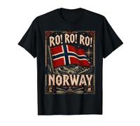Norwegen Ro ROI Norwegische Flagge Wikinger Erbe Preisgünstiges Grafik-T-Shirt