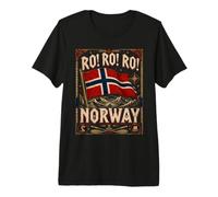Norwegen Ro ROI Norwegische Flagge Wikinger Erbe Premium T-Shirt