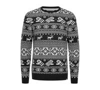 Norwegerpullover 11 PROJECT "Norwegerpullover PRUwe", Herren, Gr. XL, blau (schwarz navy), Feinstrick, Obermaterial: 100% Polyacryl PAN., normal, Rundhals, Pullover Norwegerpullover (50250913-XL) schw