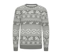 Norwegerpullover 11 PROJECT "Norwegerpullover PRUwe", Herren, Gr. XL, grau (zink mix), Feinstrick, Obermaterial: 100% Polyacryl PAN., normal, Rundhals, Pullover Norwegerpullover (42957008-XL) zink mix