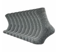 Norwegersocke mit Wolle | Extra warm | Herren (10 Paar) - Grau / 47 - 50