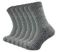 Norwegersocke | Mit Wolle & Extra warm | Herren (6 Paar) - Grau / 43 - 46