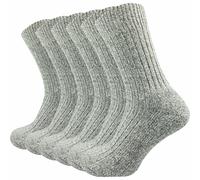 Norwegersocke | Mit Wolle & Extra warm | Herren (6 Paar) - Hellgrau / 51 - 54