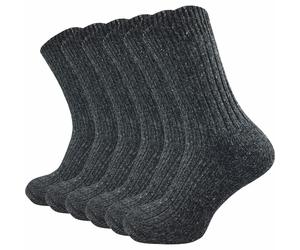 Norwegersocke | Mit Wolle & Extra warm | Herren (6 Paar) - Schwarz / 47 - 50