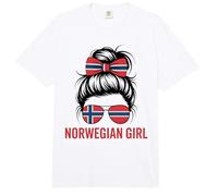 Norwegisches Mädchen, Norwegen-Flagge, Stolz, Spieltag Comfort Colors Adult Heavyweight T-Shirt