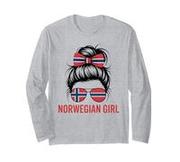 Norwegisches Mädchen, Norwegen-Flagge, Stolz, Spieltag Langarmshirt