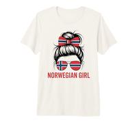 Norwegisches Mädchen, Norwegen-Flagge, Stolz, Spieltag Premium T-Shirt